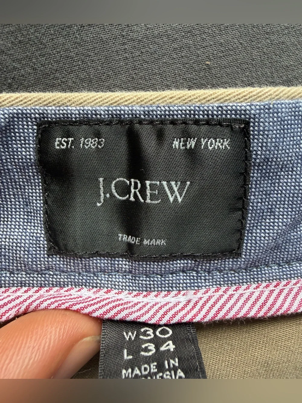 J. Crew Beige/Tan Slim Cotton Pants